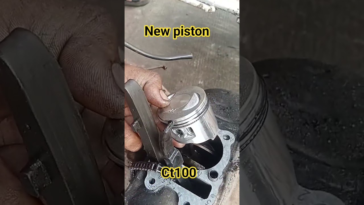 #ct100 new piston kit install