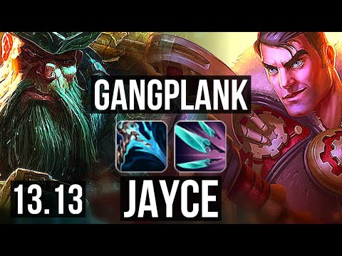 GANGPLANK vs JAYCE (TOP) | 7/0/4, 3.1M mastery, 1700+ games, Godlike | EUW Master | 13.13