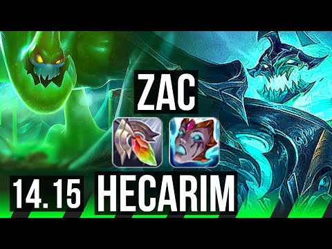 ZAC vs HECARIM (JGL) | 6/0/13, 70% winrate, Dominating | NA Master | 14.15