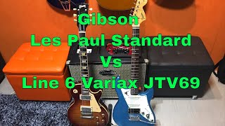 Video thumbnail for Gibson Les Paul Standard Vs Line6 Variax JTV69 by Guitar Emerge