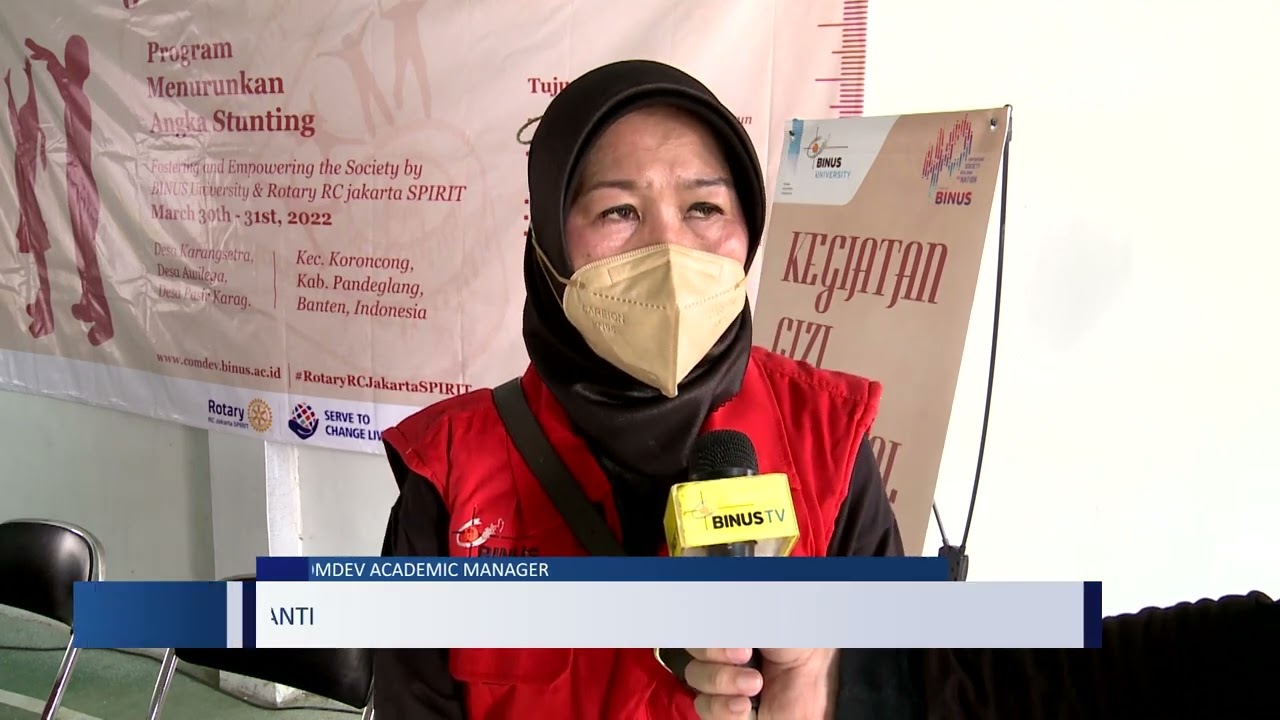 BINUS Bagikan Paket Sembako untuk Kurangi Angka Stunting