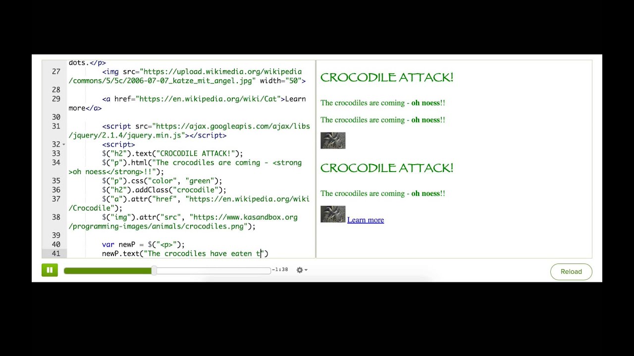 Modifying elements with jQuery | Computer Programming | Khan Academy
