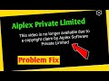 This Video Is No Longer Available Due To A Copyright Claim By Aiplex Software Private Limited Solve