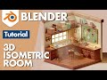 How To Make An Isometric Room Inside Of Blender Blender Tutorial