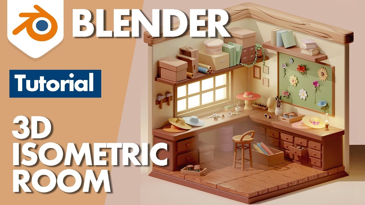 How to make an Isometric Room inside of Blender | Blender Tutorial