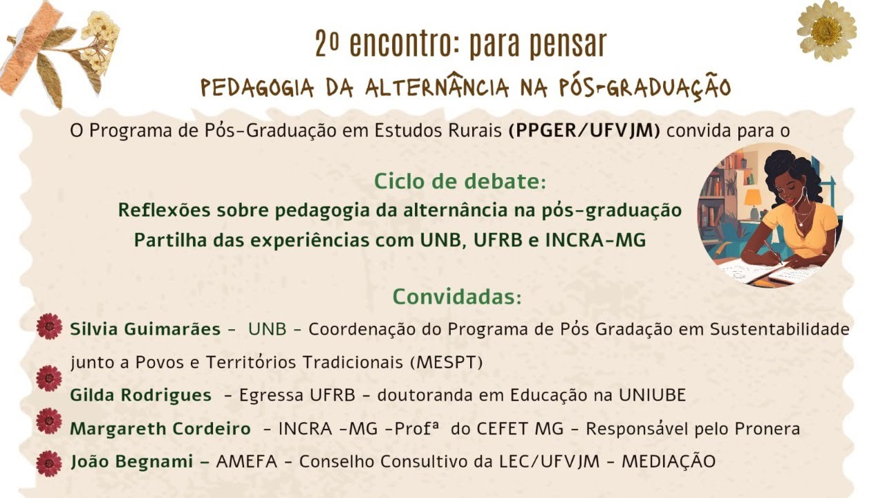 Reflexões sobre pedagogia da alternância na pós graduação: partilha das experiências