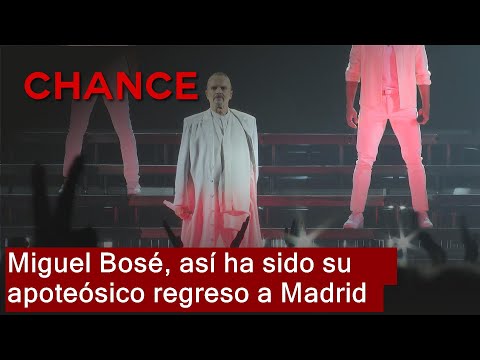 Miguel Bosé regresa del exilio para cantar en "casa": "Pensé en algún momento que no iba a volver a Madrid"
