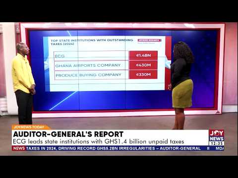 AG's Report: ECG, 9 other state institutions failed to pay more than GHS3bn in taxes in 2024