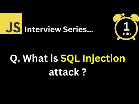 Javascript Interview Q What Is Sql Injection Attack