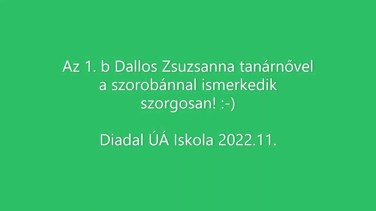 Az 1.b szorobán foglalkozása  2022.11.
