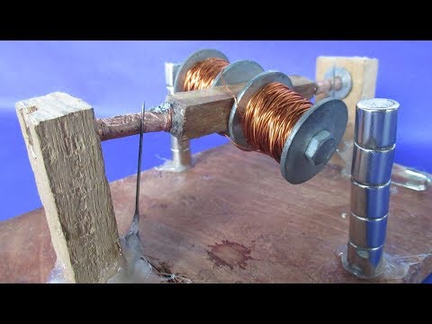 How to Make Power Electric Motor DC 12V and Rewind By Hand - Science Project DIY At School Video