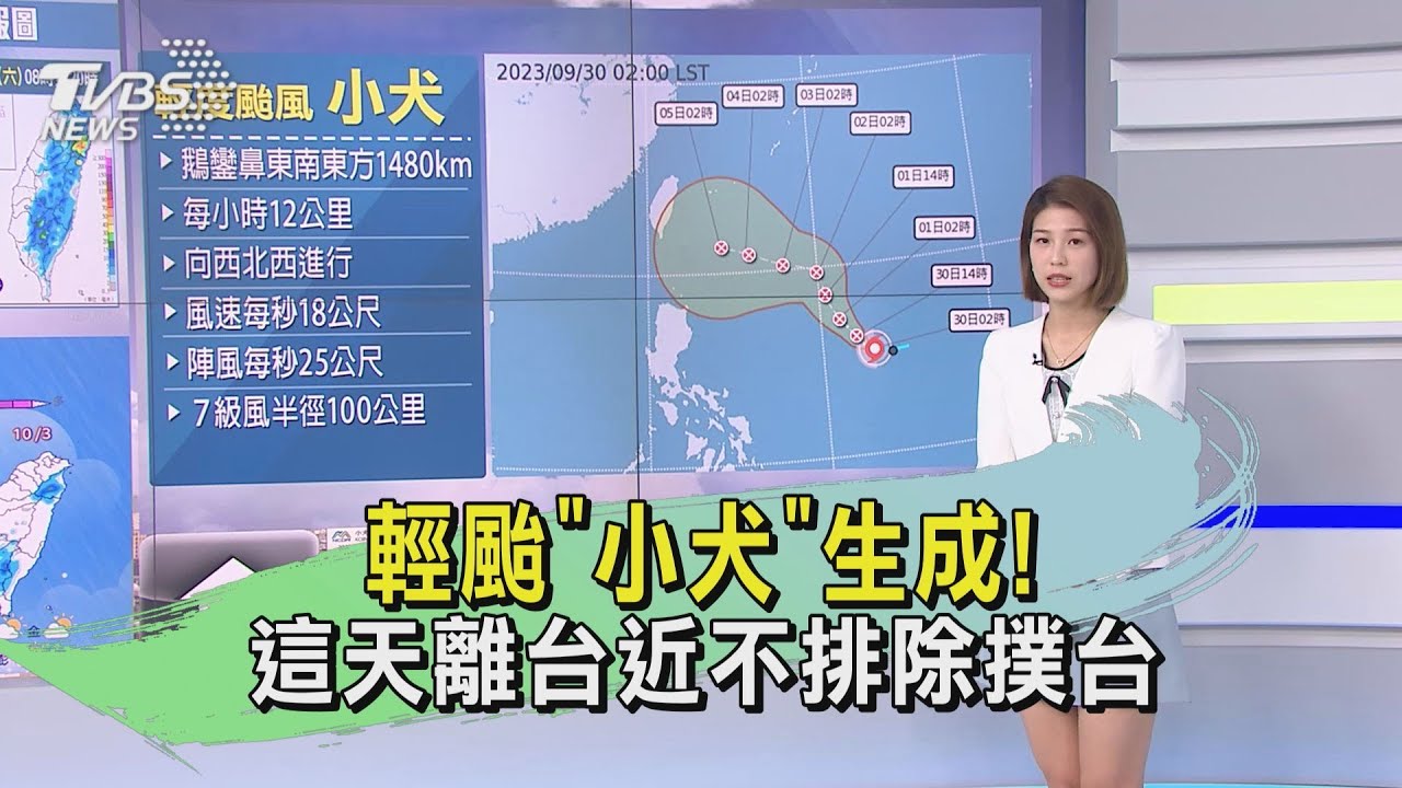 輕颱「小犬」生成! 這天離台近不排除撲台