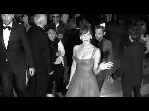 Black and White - Bella Hadid arrives at Dior Dinner in Cannes