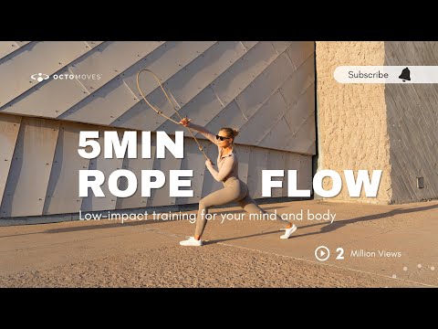 5 minutes ROPE FLOW with Giedre | OCTOMOVES | Low impact fun training beautiful flow