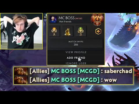 "Miracle in my friendlist" -Saberlight adds Miracle after the latter called him "Saberchad"