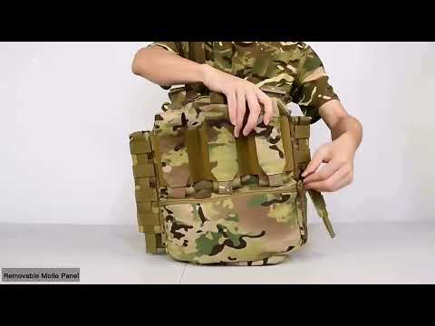 Штурмовая задняя панель MOLLE с отсеком под гидратор, быстросъёмная Multicam - фото 1 - id-p1924330283