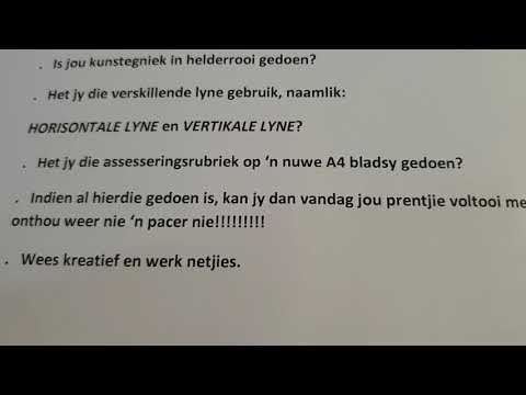 SKEPPENDE KUNSTE GRAAD 8: 27 Mei 2020 - periode 4 (27084)