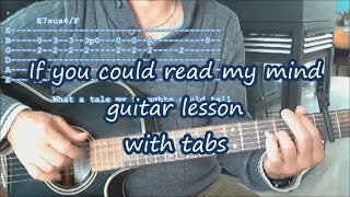 How to Play If You Could Read My Mind – Gordon Lightfoot | Fingerstyle Guitar Lesson (Tabs)