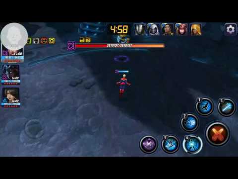 Marvel Future Fight | Captain Marvel T2 vs Infinity Thanos, Solo [World Boss]