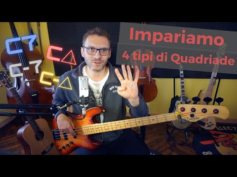 Imprariamo le Quadriadi sul Basso Elettrico (C△ C7 Cm7 C-△)