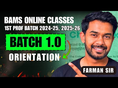 ORIENTATION | BATCH 1.O | BAMS ONLINE CLASSES BY CHALK TALK #BAMS #COACHING #AYURVED