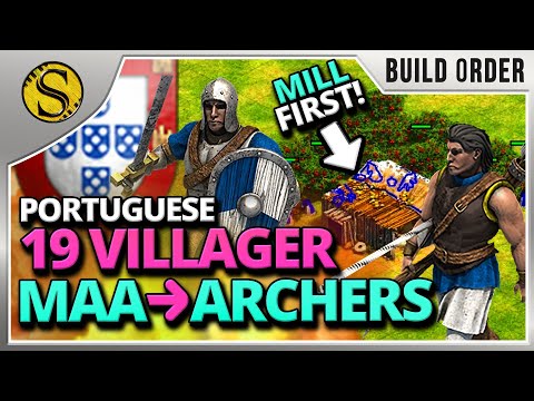 Build Order: Portuguese 19 Villager Man-at-arms Into Archers