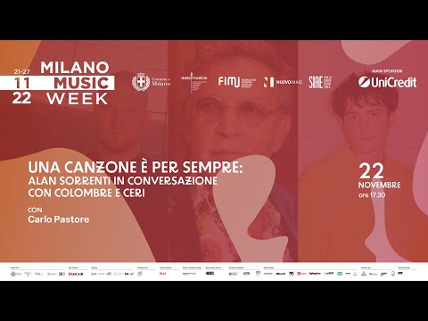 Una canzone è per sempre: Alan Sorrenti in conversazione con Colombre e Ceri - MMW22