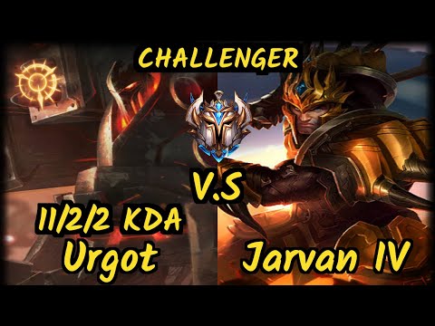 PNG Minerva (URGOT) vs JARVAN IV - 11/2/2 KDA JUNGLE CHALLENGER GAMEPLAY - BR v9.7