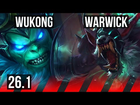 WUKONG vs WARWICK (TOP) | Good KDA: 10/1/5 | EUW Master | 26.1