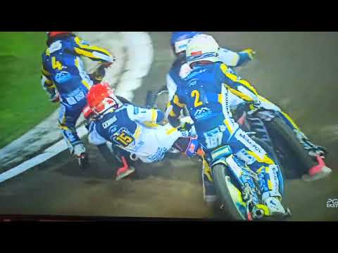 Groźny wypadek w meczu Motor Lublin - GKM Grudziądz ( bieg 14 ) 22.04.2022