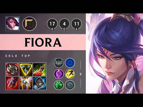 Fiora Top vs Gragas: Triple Kill, Godlike - EUW Challenger Patch 14.22