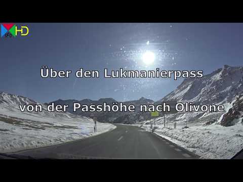 Passfahrt von der Lukmanierpasshöhe bis Olivone TI [HD]