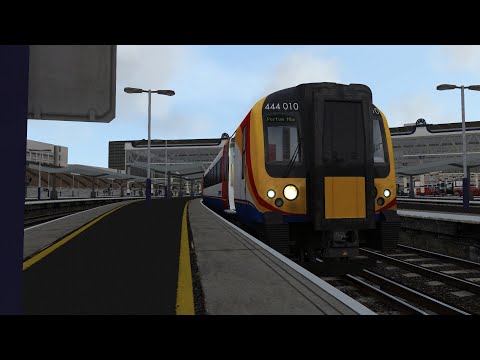 1P17 0800 London Waterloo to Portsmouth Harbour: Part 1 - Portsmouth Direct Line - CL 444-TS Classic