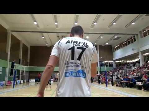 Lentopallo - 3. liigakarsintaottelu Akaa-Volley - Liiga-Riento (7.4.2017) (4k)