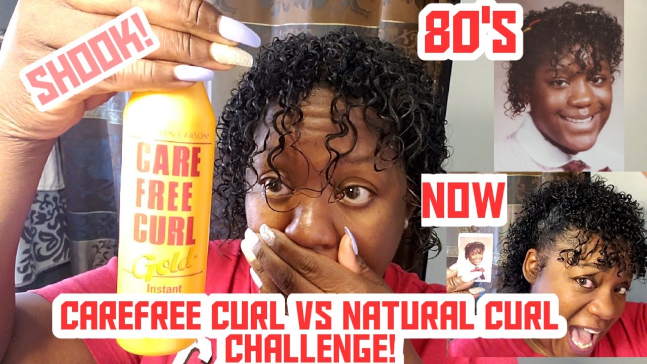 Carefree Curl vs Natural hair Curl Challenge | I dare you!❤ Shocking Results! Jheri Curl