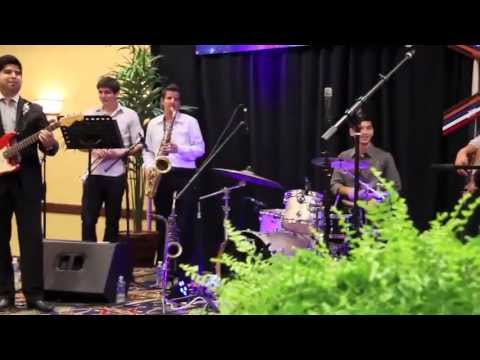 Band plays groove 