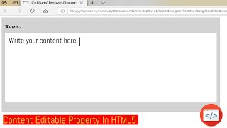 Make Elements Content Editable |  contenteditable Attribute in HTML 5 | Pure HTML and CSS only.