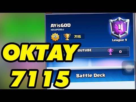#1 OKTAY  and  Midfinger 7100+  Gameplay   Ladder Push  - Clash Royale