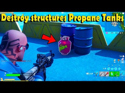 Destroy structures with Propane Tanks-All Propane Tanks Locations-FORTNITE TNTINA’S TRIAL Challenges