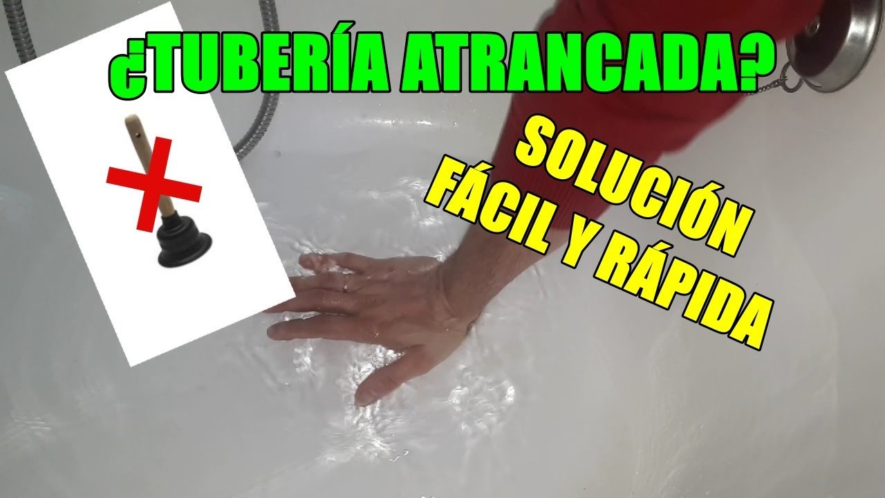 Como Desatascar Tubería rápido y fácil / Solución tubería lenta / desatrancar desagüe  atascada