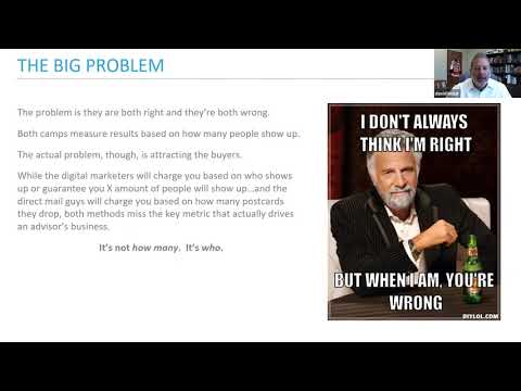 2019 Financial Advisor Marketing Summit   David Bezar   The New Financial Services Business Model