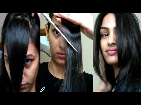 How To Cut Your Own Hair At Home Side Swept Bangs Easily At