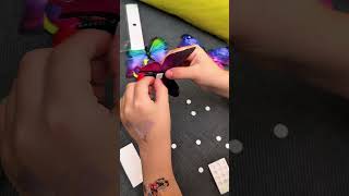3D MOTÝL fialový - SADA 12 x motýlek magnet a samolepka