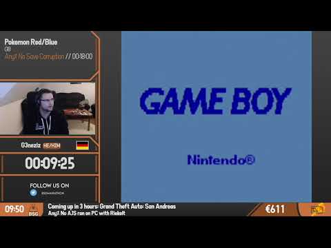 Pokémon Red/Blue | Any% No Save Corruption Speedrun by G3neziz | BSG Annual 2021