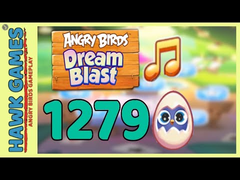 Angry Birds Dream Blast Level 1279 - Walkthrough, No Boosters