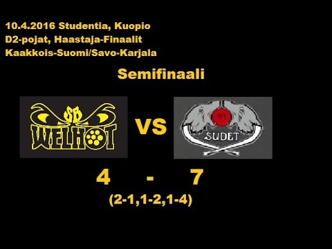 10.4.2016 Kuopio,(D2) HFIN-Välierä Welhot Flames-Sudet Musta 4-7