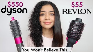 REVLON ONE STEP DRYER AND VOLUMIZER VS DYSON AIRWRAP ON CURL
