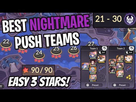 BEST Nightmare Adventure Teams? 3-Star Stages Easily! [Seven Knights: Rebirth]