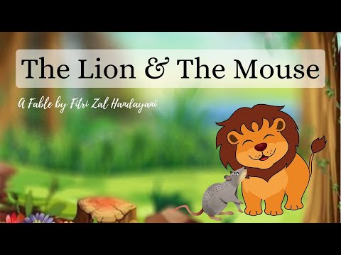 Singa dan Tikus || Fable Bahasa Inggris - sub Indo  #telling story #english #dongeng