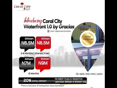 Land For Sale Coral City Waterfront Estate Oju Agbe Ibeju Lekki Town Ibeju-Lekki Lagos